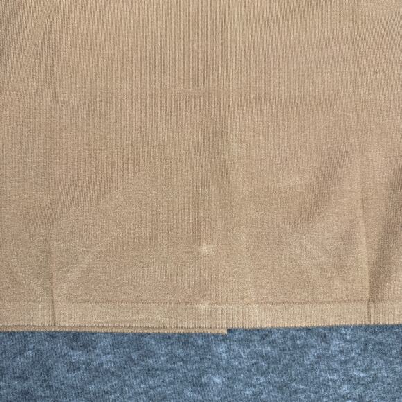 Mango Fine Knit Sweater Vest Women's Medium Camel Caramel Button Down Minimalist - Picture 7 of 11